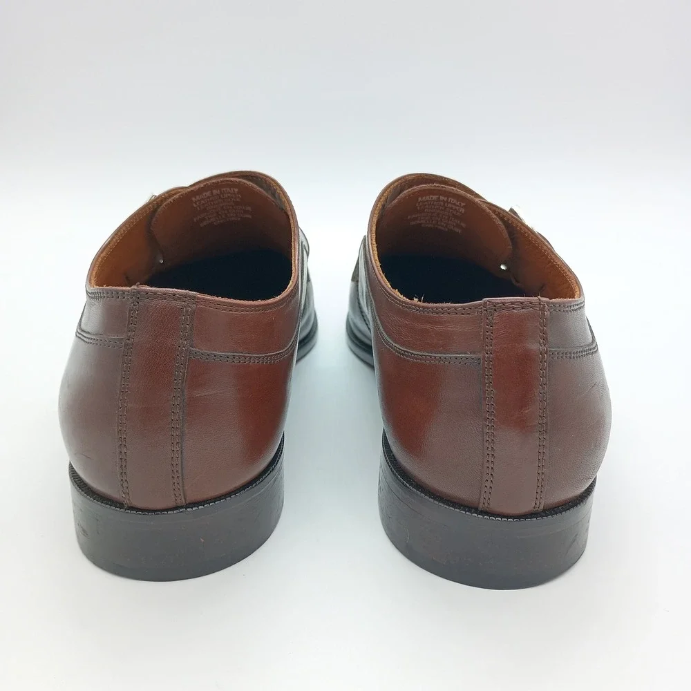 Broletto Mens Brown Leather Single Monk Strap Shoes Made in Italy 11.5 M - Picture 5 of 10